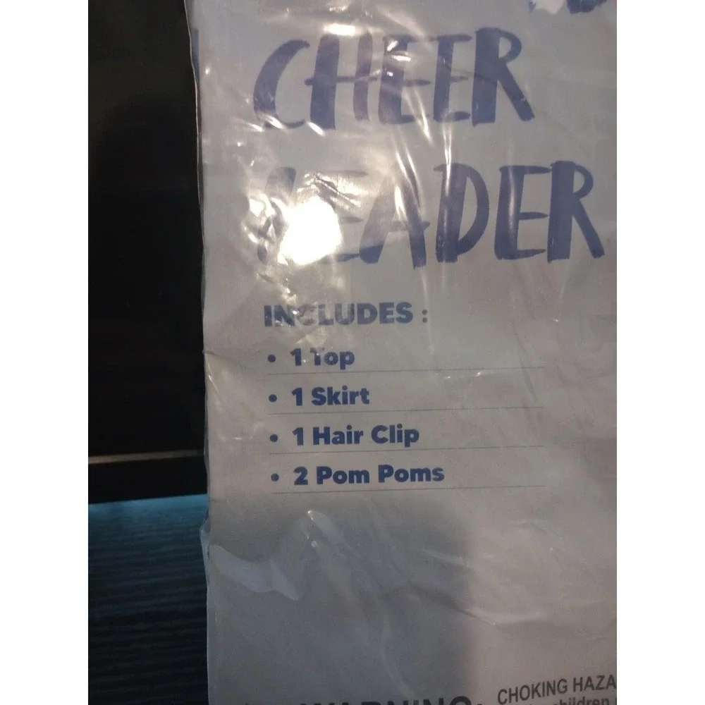 Spooktacular Creations Girls Cheerleader Costume Blue White Size M 8-10 New